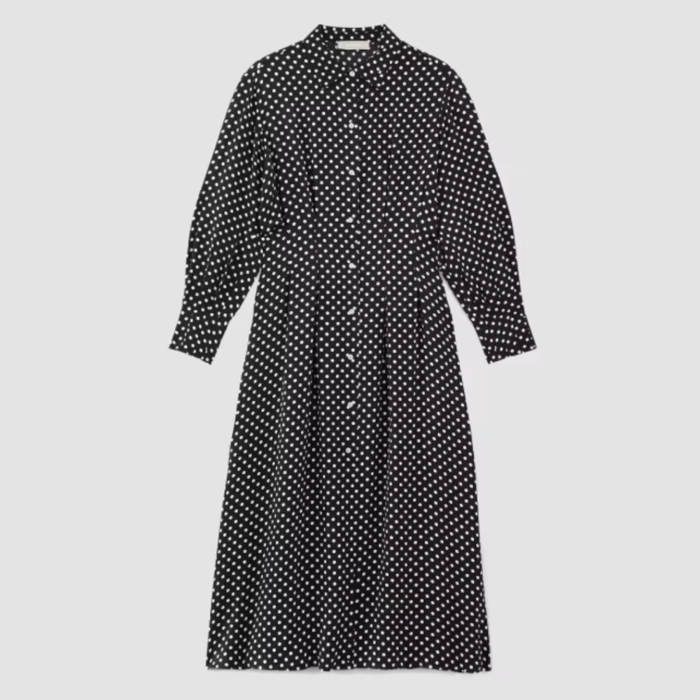 EVERLANE The Hammered Satin Shirt Dress